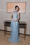 THÉSONG • Voile Bleu Powder Blue Flowing Maxi Dress