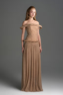IHF STUDIO • Aurelia Vine Guipure Lace Off-Shoulder A-Line Dress