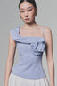 Blue Twisted Stripe Top for women, from Keira tong, the Viet Concept