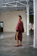 Hong The Crimson Silk Skirt for women, from DAS LA VIE, The Viet Concept 