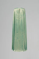 Light Green Metallic Silk Column Gown With Floor-Length Cape Sleeves for women, from IHF ATELIER, The Viet Concept