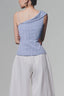Blue Twisted Stripe Top for women, from Keira tong, the Viet Concept