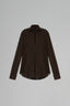 Brown Sylvara Straight Collared Neck Jersey Shirt for women, from Maison Des Copains, The Viet Concept 