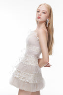 JOSÉPHINE • Pearlie Lace-Trimmed Chiffon Mini Dress