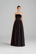 CALISTA • Yvera Glitter Tulle Velvet Embellished Evening Dress