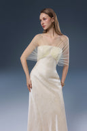 Alva Beige Lace Chiffon Evening Gown for women, from JOSEPHINE, The Viet Concept