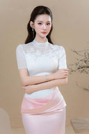 Bach Lan Embroidered Silk Satin Gown for women, from DO LONG, The Viet Concept 