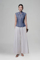 Blue Double Vest for women, from Keira Tong, The Viet Concept 