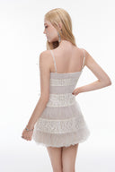 JOSÉPHINE • Pearlie Lace-Trimmed Chiffon Mini Dress