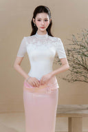 Bach Lan Embroidered Silk Satin Gown for women, from DO LONG, The Viet Concept 