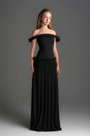 IHF STUDIO • Aurelia Vine Guipure Lace Off-Shoulder A-Line Dress