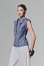 Blue Double Vest for women, from Keira Tong, The Viet Concept 