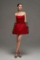 Ruby Bell Crystal-Embellished Silk Mini Dress for women, from IHF STUDIO, The Viet Concept 