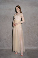 Elfreda Sheer Mesh Evening Maxi Dress for women, from DANG PHONG DESIGNER, The Viet Concept