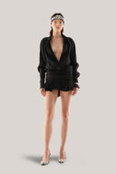 Black Melrose Shirt Dress for women, from DATT OFFICIAL, The Viet Concept 