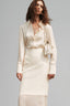 Cream Caroline Silk Blend Shirt  for women, from HUONG, The Viet Concept 