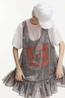 SORAMAME • Ivory White Elision Sequin Zebra Sheer Tee