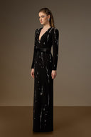 IHF ATELIER • Grey Crystal-Embellished Taffeta Mermaid Gown