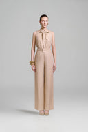 Cherub Linen Bow-Tie Sleeveless Shirt for women, from ARTI, The Viet Concept 