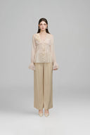 Serin Blouson V-Neck Georgette Blouse for woman, from ARTI, The Viet Concept 