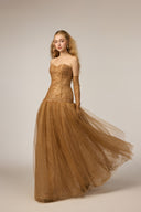21SIX • Paloma Lace & Tulle Crystal-Embellished Evening Gown