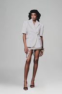 White Shortsleeve Blazer for women, from Keira Tong, The Viet Concept 