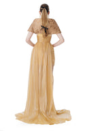 MR CRAZY & LADY SEXY • Golden Flow Architectural Cape Gown