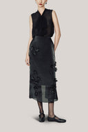 Thalia Straight Flower Applique Organza Midi Skirt for ươmen, from HOBB, The Viet Cocnept 