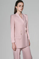  Alwen A-line Double Breasted Cotton Blazer for women, from White Plan, the Viet Concept 