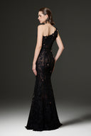 Black Orchid Pearl-Embellished One-Shoulder Mermaid Gown for women, from IHF STUDIO, The Viet Concept