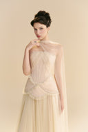 LINH PHUNG • Fayenna Strapless Crystal-Embellished Corset A-Line Midi Dress