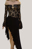 Black Melantha Off-Shoulder Maxi Dress for women, from La Vierge, The Viet Concept 