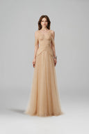 Fairy Beaded Off-Shoulder Tulle Evening Gown for women, from JOSEPHINE, The Viet Concept
