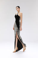 Scintilli Gilded Lace Velvet Evening Gown for women, from SORAMAME, The Viet Concept