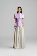 Vietnam Scenic Landmark Taffeta Halter Peplum Top for women, from KEIRA TONG, The Viet Concept 