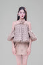 Oceania Straight Square Neck Organza Shirt for women, from Lam Khue, The Viet Concept
