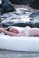 Kiki Lumière Silk Brocade Bikini Bottom for women, from HUELLEY ROSE, The Viet Concept