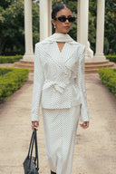 Aseel Belted Double-Breasted Twill Coat for women, from HOBB, The Viet Concept