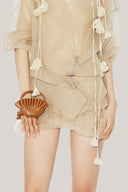 Crocus Bubble Layered Chiffon Mini Skirt for women, from DAS LA VIE, The Viet Concept