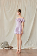 Chérie Draped Floral Embellished Mini Dress for women, from CALISTA, The Viet Concept