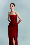 Lenci Scarlet Pleated Silk Mesh Dress for women, from BYDI, The Viet Concept 
