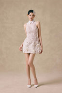 Feuille Garden Embellished Tweed Mini Dress for women, from VONTIER DE MONTIER, The Viet Concept