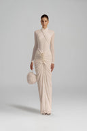 HA THANH VIET • Armetis Sculpted Jersey Maxi Evening Dress