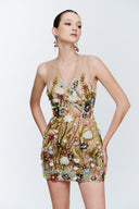 Flourish Embellished Organza V-Neck Mini Dress for women, from MR CRAZY & LADY SEXY, The Viet Concept 