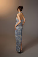 Sea Crystal Halter Sequin Maxi Dress for women, from KEIRA TONG, The Viet Concept 