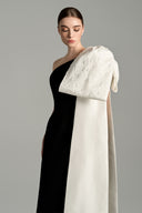 One Shoulder Taffeta Sheath Gown with Crystal Embellished Bow for women, from IHF STUDIO, The Viet Concept 