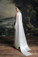 Demi Pearl Satin Scarf Halterneck Maxi Gown for women, from HOBB, The Viet Concept 