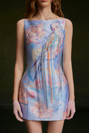 VONTIER DE MONTIER • Songbird Winged Taffeta A-Line Mini Dress With Detachable Cape