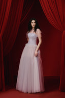 Serena Ethereal Tulle Cape A-Line Evening Gown for women, from JOSEPHINE, The Viet Concept