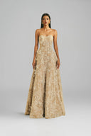  Couture 3D Crystal Floral Glitter Lace A-Line Maxi Dress for women, from L'SCARLETT, The Viet Concept